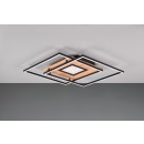 Trio 620710330 LED přisazené stropní svítidlo Via 1x36W | 4200lm | 2700-6500K | IP20 - integrovaný stmívač, plynulé nastavení barvy světla, funkce paměti, noční světlo, dálkové ovládání, dřevo, černá