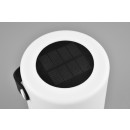 Trio R54066101 LED venkovní solární lampa Garcia 15lm | 3000K | RGBW | IP44 - provoz na akumulátor, připojení USB s funkcí nabíjení, střídání barev RGBW, spínač na konstrukci, bílá