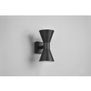 Trio 212560232 venkovní nástěnná lampa Ardas 2x10W | GU10 | IP44 - horní/spodní směr osvětlení, černá matná