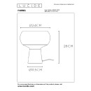 Lucide 05540/01/33 FARRIS dekorativní stolní svítidlo V280mm | 1xE27 - zelená, kouřové sklo