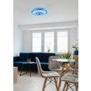 Trio R64401005 LED stropnice Realta 1x21W + 1x3W | 2200lm | 2700-6500K + RGBW | IP20 - integrovaný stmívač, plynulé nastavení barvy světla, dálkový ovladač, hvězdný efekt, broušený hliník