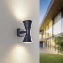 Trio 212560232 venkovní nástěnná lampa Ardas 2x10W | GU10 | IP44 - horní/spodní směr osvětlení, černá matná