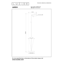 Lucide L197301011 LED stojací lampa AARON  | 12W integrovaný LED zdroj | 1000lm | 2700-4000K