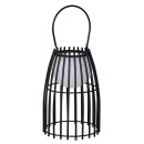 Lucide 06801/01/30 LED venkovní stolní lampička Fjara 1x0,3W | 30lm | 2800K | IP44 - černá, stmívatelná, kovová, nabíjecí