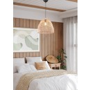 Trio R31131036 závěsný lustr Rike 1x40W | E27 | IP20 - výškově nastavitelný, ratan