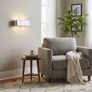 Ideal Lux 088273 nástěnné svítidlo Clip Small Argento 2x60W|E27 - stříbrné, obdélník