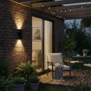 Ideal Lux 100395 venkovní nástěnné svítidlo Gun 2x35W|GU10|IP54 - černé