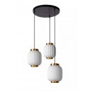 Lucide 13435/03/31 zavěsné stropní svítidlo Gosse 3x40W | E27 - bílá, porcelán, stmívatelné