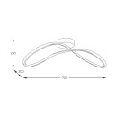 Zuma Line 19600C-BK LED přisazené stropní svítidlo ERDA | 45W integrovaný LED zdroj | 3000/4000/6000K