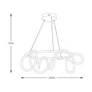 Zuma Line 20006PL-BK LED závěsné stropní svítidlo BALBO | 58W integrovaný LED zdroj | 3000/4000/6000K