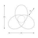 Zuma Line 20169-GD LED přisazené stropní svítidlo BOLD | 60W integrovaný LED zdroj | 3000/4000/6000K