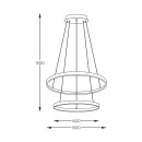 Zuma Line 2023200-GD LED závěsné stropní svítidlo BRENO | 60W integrovaný LED zdroj | 3000/4000/6000K