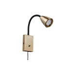 Trio 202670108 nástěnné svítidlo Wanda 1x10W | GU10 - ohebné rameno, vypínač na těle, mosaz