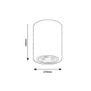 Rabalux 2056 přisazené stropní bodové svítidlo Kobald 1x25W | E27 - bílá