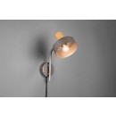 Trio 209500167 nástěnné svítidlo Gaya 1x10W | E14 - kabelový spínač, starožitný nikl