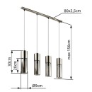 Globo 21000-4HN závěsné stropní svítidlo Annika 4x25W | E27