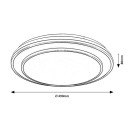 Rabalux 2130 LED stropní svítidlo Lupita 1x40W | 2700lm | 3000-6500K - stmívatelné, časovač, paměťová funkce, noční osvětlení, dálkové ovládání, černá, bílá