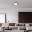 Rabalux 2130 LED stropní svítidlo Lupita 1x40W | 2700lm | 3000-6500K - stmívatelné, časovač, paměťová funkce, noční osvětlení, dálkové ovládání, černá, bílá