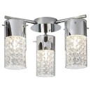 Rabalux 2195 koupelnové přisazené stropní svítidlo Niagara 3x40W | E14 | IP44 - průhledná, chrom