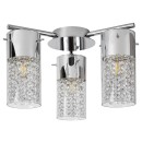 Rabalux 2195 koupelnové přisazené stropní svítidlo Niagara 3x40W | E14 | IP44 - průhledná, chrom