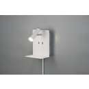 Trio 222570231 LED nástěnné svítidlo Element 1x3W+2x1,5W | SMD | 240lm+240lm | 3000K - USB, nabíjecí stanice, bílá