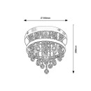 Rabalux 2236 LED přisazený lustr Pallas 1x20W+3x40W | 3xE14 | 1340lm | | 4000K - 3 fázové stmívání, chrom, bílá