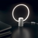 Ideal Lux 224640 LED stolní svítidlo Cerchio 1x12W | 470lm | 3000K | IP20 - kabel s integrovaným vypínačem a napájecím zdrojem, černá
