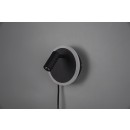 Trio 229210232 LED nástěnné svítidlo Jordan 1x5W+1x2W | 550lm-200lm | 3000K - černá