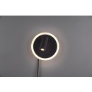 Trio 229210232 LED nástěnné svítidlo Jordan 1x5W+1x2W | 550lm-200lm | 3000K - černá