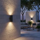 Ideal Lux 236858 venkovní bodová nástěnná lampa Gun 2x60W | E27 | IP54 - antracit