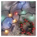 Emos D5AM04 vánoční řetěz Cherry 30m 300 LED | 6W | IP44 - multicolor časovač, zelená