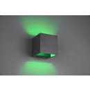 Trio 253310132 LED inteligentní nástěnné svítidlo Figo 1x5,5W | 450lm | 3000-6500K | IP20 | RGBW - stmívatelné, nastavení teploty osvětlení, horní/spodní osvětlení, dálkové ovládání, technologie WiZ, paměťová funkce, černá