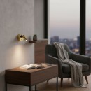 Ideal Lux 260624 LED nástěnné svítidlo Bean round 1x3,5W | 220lm | 3000K - vypínač na těle, mosaz