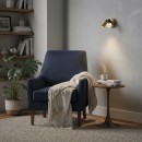 Ideal Lux 260624 LED nástěnné svítidlo Bean round 1x3,5W | 220lm | 3000K - vypínač na těle, mosaz