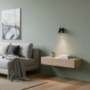 Ideal Lux 260655 LED nástěnné svítidlo Bean square 1x3,5W | 220lm | 3000K - vypínač na těle, černá