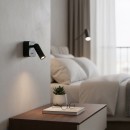 Ideal Lux 260655 LED nástěnné svítidlo Bean square 1x3,5W | 220lm | 3000K - vypínač na těle, černá