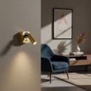 Ideal Lux 260662 LED nástěnné svítidlo Bean square 1x3,5W | 220lm | 3000K - vypínač na těle, mosaz