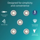 Philips 8721103037176 sada zápustných svítidel Peridot  GU10 | chrom