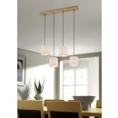 Trio 302100430 závěsné stropní svítidlo Elmau 4x60W | E27 | IP20 - antický nikl s bílou