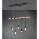 Trio 308100567 závěsné stropní svítidlo Forester 5x42W | E27 | IP20 - antický nikl s černou