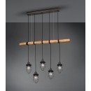 Trio 308100567 závěsné stropní svítidlo Forester 5x42W | E27 | IP20 - antický nikl s černou