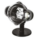 Emos DCPC03 LED dekorativní projektor - vločky 4W | IP44 - bílá, rotující světlo, černá
