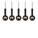 Trio 310300532 závěsné stropní svítidlo Clayton 5x28W | E27 - nastavitelná výška, černá