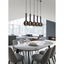 Trio 310300532 závěsné stropní svítidlo Clayton 5x28W | E27 - nastavitelná výška, černá