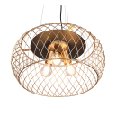 Trio 311100308 závěsné stropní svítidlo Tamil 3x40W | E27 - nastavitelná výška, mosaz