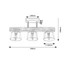 Rabalux 3119 závěsné stropní svítidlo Cardamom 3x40W | E14 - kouřová, stříbrný dub