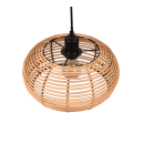 Trio 312200136 závěsné svítidlo Inga 1x40W | E27 - nastavitelná výška, černá, přírodní