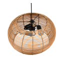 Trio 312200336 závěsné svítidlo Inga 3x40W | E27 - nastavitelná výška, černá, přírodní