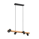 Trio 312490432 závěsné bodové stropní svítidlo Marley 4x35W | GU10 - dřevo, černá