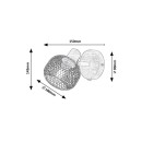 Rabalux 3127 nástěnné svítidlo Grendel 2x40W | E14 - dřevo, černá